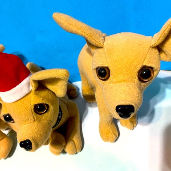 TACO BELL VINTAGE 90’s PUPPY DOG PLUSH CHIHUAHUA’S SET OF 4 (1) TALKING APPLAUSE - Picture 7 of 14